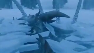 the night king Came back Game of throne dragon scene nightking dragon jonsnow