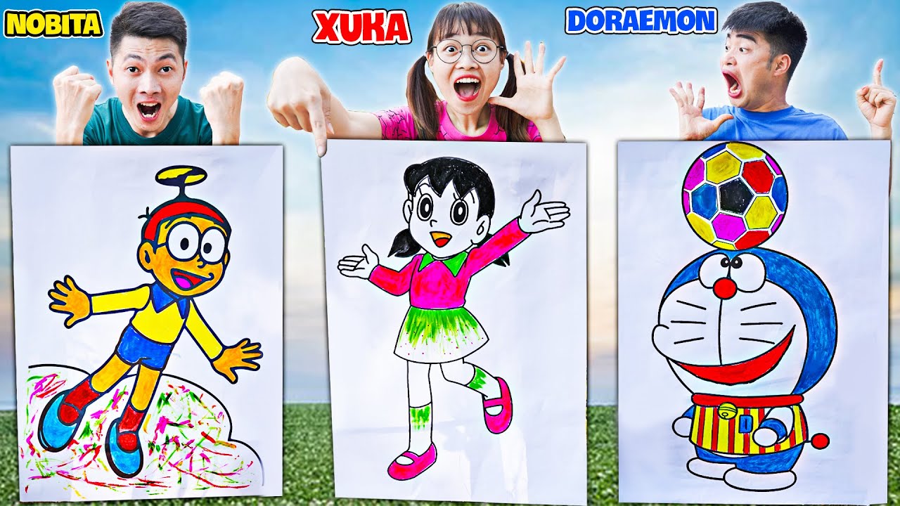 Tranh tô màu Xuka dễ thương dành cho các bé mê hoạt hình