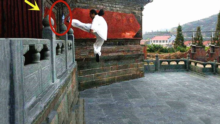 Incredible Mysterious Taoist Kicking Bottles Four Meters High!