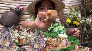 ตำบักหุ่งปูม้าดองน้อยๆเผ็ดๆจักโบกก่อนน๊าคือสิซ่วงแซ่บๆสไตส์อินางลัย20/3/2020