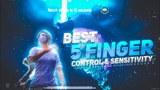 SYNZX 5 FINGER CONTROL & SENSITIVITY⚡ | PUBG MOBILE