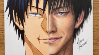 Vẽ phiên bản anime và phiên bản thật của Fushikiji