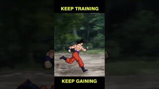 💯Goku Training Motivation 🔥| Goku outspeeds Naruto and Saitama 😲 | #animation #shorts