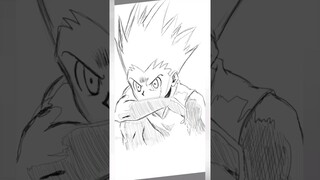 Gon Edit Drawing #shorts #art #artchallenge #hunterxhunter