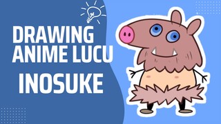 DRAWING ANIME LUCU | KIMETSU NO YAIBA | INOSUKE🤩🤩