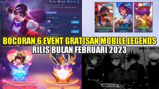 BOCORAN 6 EVENT GRATISAN MOBILE LEGENDS BULAN FEBRUARI 2023!! EVENT KOF FASE 2, VALENTINE BOX, JJK