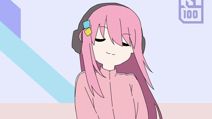 [Hand-drawn animation] Pochi-chan is just listening to the song