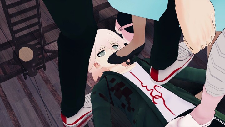 [Danganronpa MMD] Komaeda angered everyone and was trampled