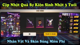 [Garena Free Fire] Nhận Skin Súng Nhân Vật Miễn Phí Sự Kiên Sinh Nhật Free Fire 3 Tuổi, Ob23 Ra Mắt.