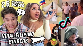 This Filipino Kid is a SINGING MENACE! Latinos react to NEW Filipino Singing TIKTOKS | Vol 18