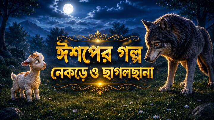 নেকড়ে ও ছাগলছানা | The Wolf And The Lamb | ঈশপের গল্প | Bangla Moral Story