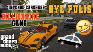 MALUPIT NA CAR CHASE NG BILLIONAIRE GANG (GIGIL MGA POLICE) | GTA 5 RP