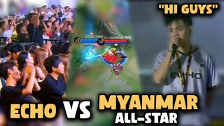 MYANMAR FANS CHEERING FOR YAWI AND ECHO IN THEIR FUN MATCH...😮