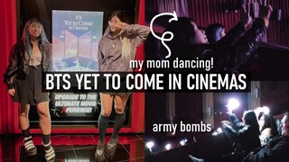 My mom's reaction to BTS! Everyone dancing 💜 BTS Yet To Come in Cinemas VLOG