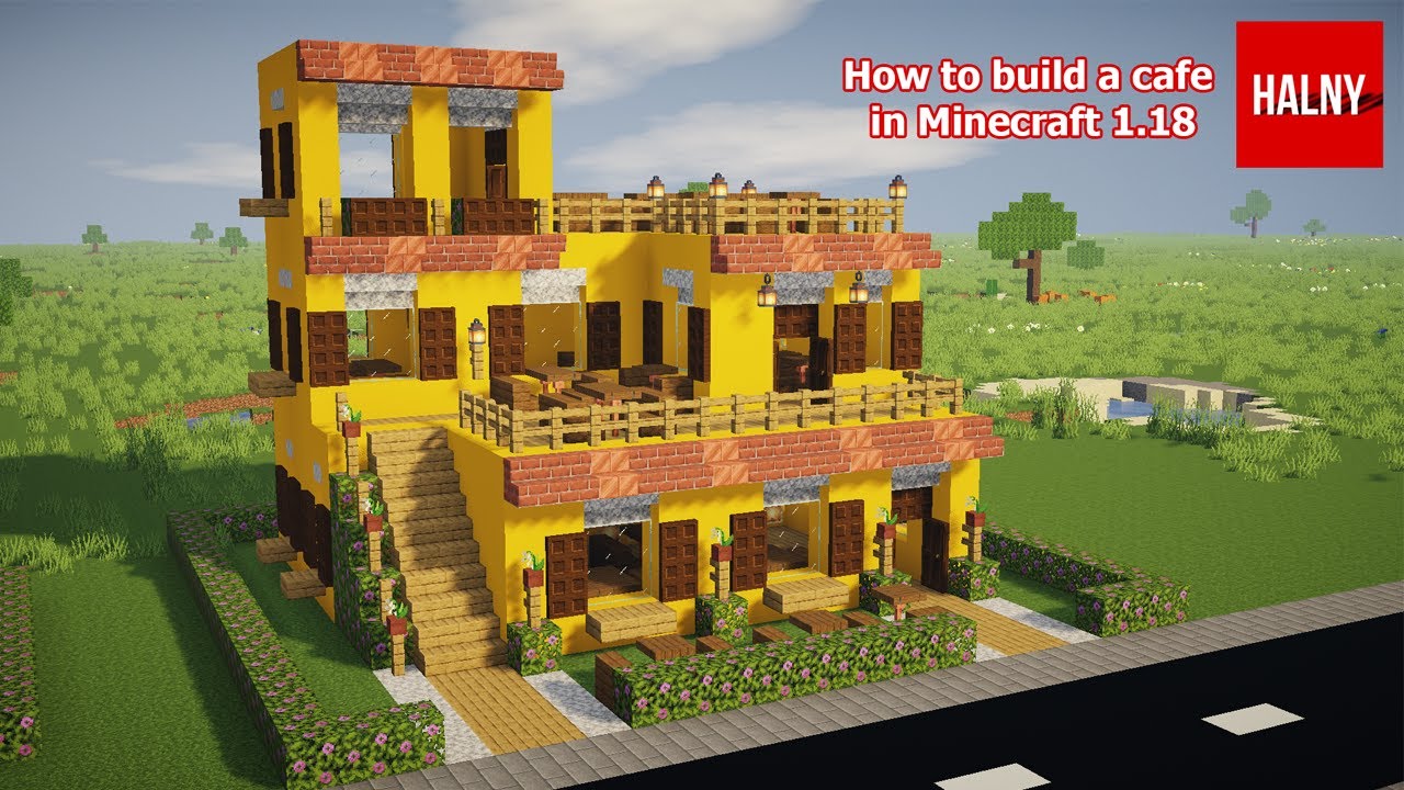 How To Build A Cafe In Minecraft 1 18 Bilibili