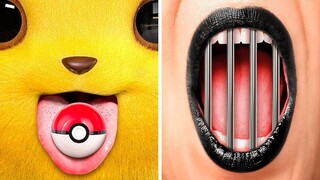 POKEMON VS RABU PEROMBAKAN RUANG PENJARA || Ide dan Kerajinan Tangan Kreatif dari 123 GO!