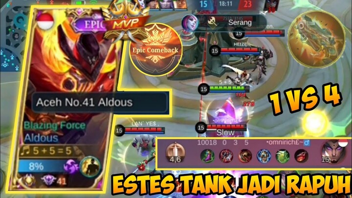 PERJUANGAN GENDONG TIM DARI KEKALAHAN PAKE ALDOUS!!  AUTO SEREPEET - MLBB