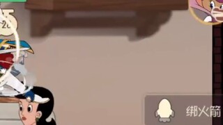 Tom and Jerry Mobile Game: How does Swordsman Tom deal with pulling?
