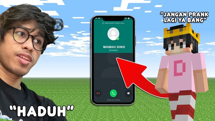 KENA MARAH DI TELFON KARENA KESERINGAN NGERJAIN @Alan Dinos PAS RECORD di Minecraft