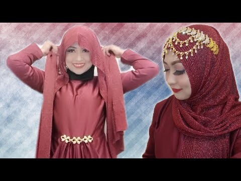 TUTORIAL HIJAB PESTA 2020 HIJAB PASHMINA RAJUT