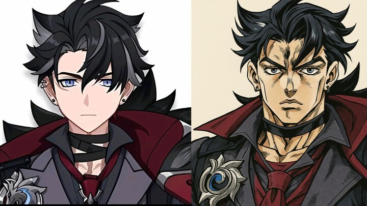 Karakter Genshin Impact menjadi gaya JOJO
