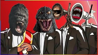 KONG & GODZILLA & SIREN HEAD & GREAT MOTHER MEGAPHONE - Coffin Dance X Baby Shark COVER