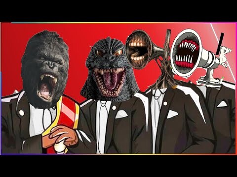 KONG & GODZILLA & SIREN HEAD & GREAT MOTHER MEGAPHONE - Coffin Dance X Baby Shark COVER