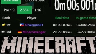 fake minecraft speedruns be like.exe