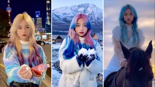Lộ Di cô gái có mái tóc hai màu cực hot trên tiktok Trung quốc