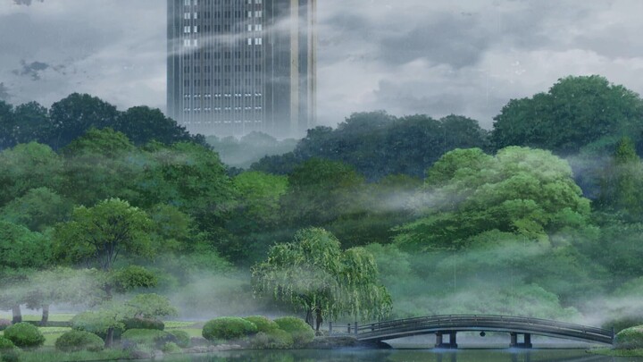 隐约雷鸣，阴霾天空，但盼风雨来，能留你在此【纯音乐/动漫风景/言叶之庭/】纯音乐 第五期