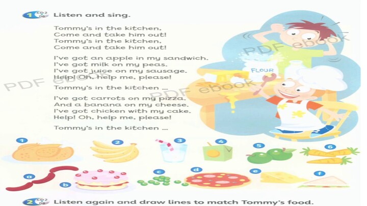 Super Minds Student Book 1 Unit 4 page 48 Cd 2 Audio 6 Lunch TIme Listen and Sing