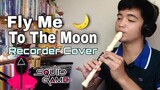 Squid Game - FLY ME TO THE MOON (Frank Sinatra) - Recorder Flute Cover with Easy Letter Notes