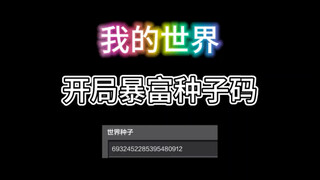 أوصي بكود البذرة لثروة سريعة في بداية ماينكرافت #أنا العالم