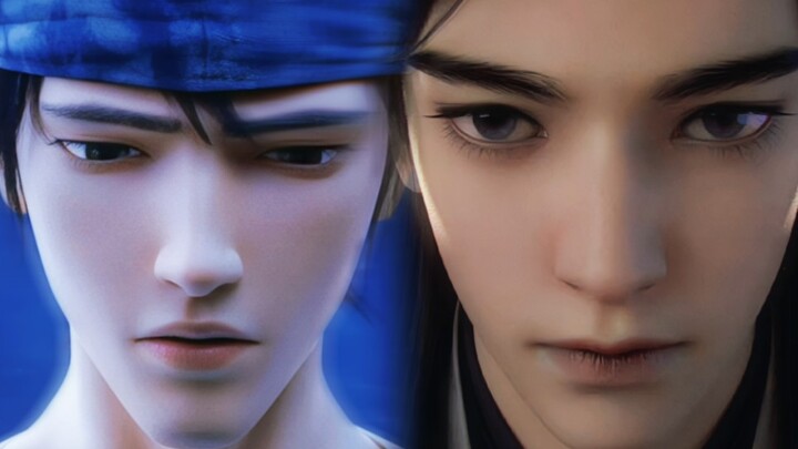 The two male protagonists model the ceiling, with light and strong looks TOP