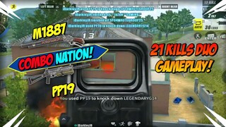 M1887+PP19 BEST COMBONATION! | "Intense 21 Kills"(ROS Duo Gameplay)