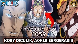 REVIEW OP 1059 - KOBY DICULIK TEACH! AOKIJI BERGERAK?! PASUKAN YONKOU DIHAJAR BOCAH PACIFISTA!!!