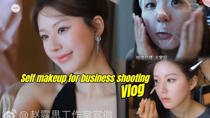 Zhao Lusi’s self makeup for business shooting Vlog