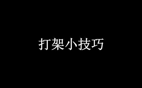 学一下打架小技巧，阁下可否赐教？
