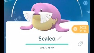 Pokémon GO-Evolving Shiny Sealeo