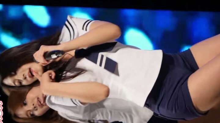 South Korean girl group AOA's Kim Seolhyun wore a sailor suit and performed a seductive dance with h