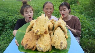 Bà Tân Vlog - Làm Mâm Gà Nguyên Con Chiên Giòn Siêu To Khổng Lồ