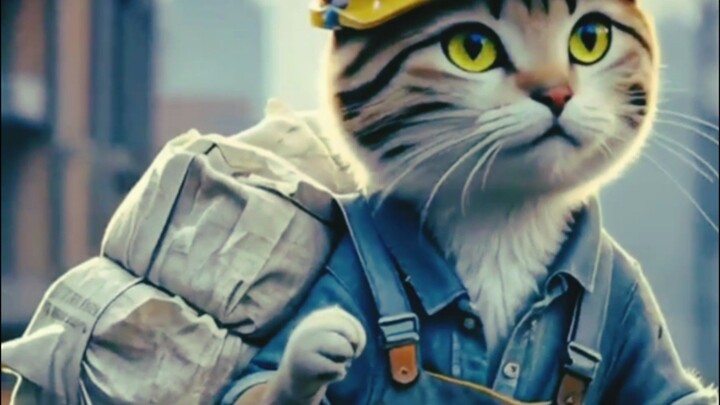 cute cat hard work adventure entertainment sad story #cutecat #ytshorts #reactionvideo #shorts #fyp