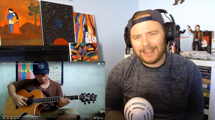 Alip Ba Ta - Sadness and Sorrow - Ost Naruto (guitar cover) REACTION!!!