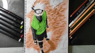 draw kakashi hatake dari anime naruto shippuden