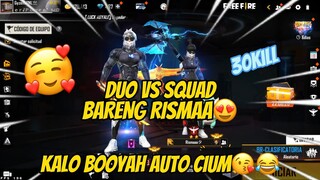 DUO VS SQUAD BARENG RISMAA 27KILL😍BOOYAH AUTO DICIUMM😘🤣