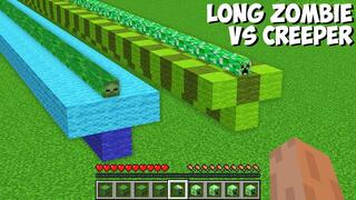 What if you SPAWN SUPER LONG ZOMBIE VS LONG CREEPER in Minecraft ? SUPER LONG MOB !
