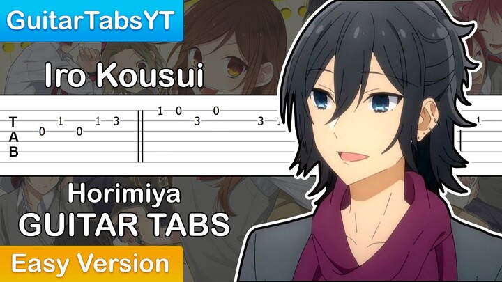 Horimiya OP - Iro Kousui Guitar Tutorial [TABS] (Easy)