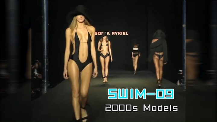 Montase klasik peragaan busana model cantik era 2000-an – seri pakaian renang-9
