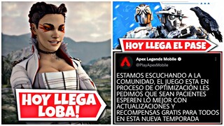 HAN OPTIMIZADO APEX LEGENDS MOBILE? HOY PODRAS CONSEGUIR A LOBA Y EL PASE DE BATALLA TEMPORADA 2