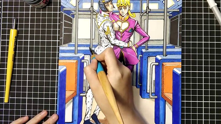 [JOJO] Hand-drawn famous scene: Sister Bu, I, Giorno, am not a human being anymore!